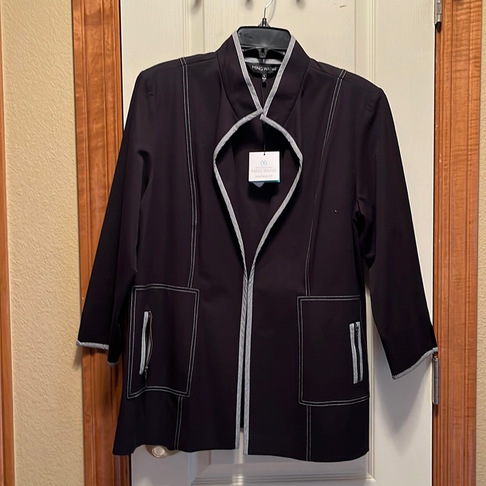 Brand New Black and White Ming Wang Blazer